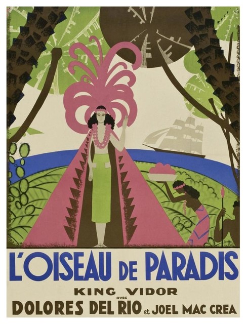 Vintage Film Posters Bird Of Paradise Loiseau De Paradis Paper Art 32x42
