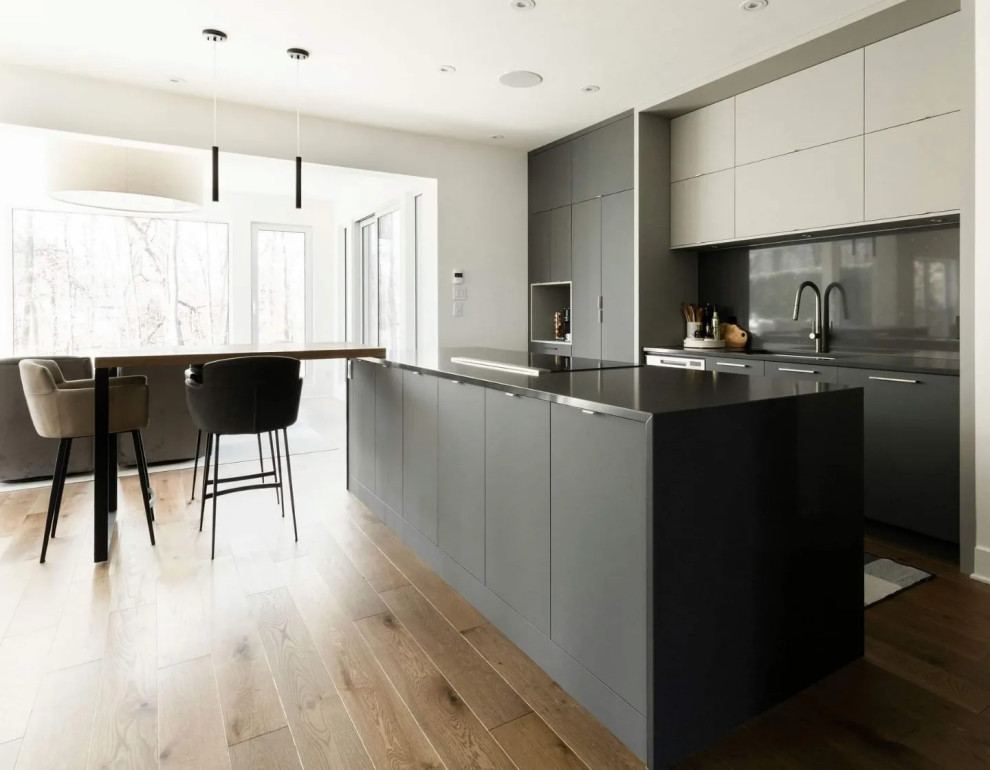 Modern Monochromatic Kitchen Rosemere