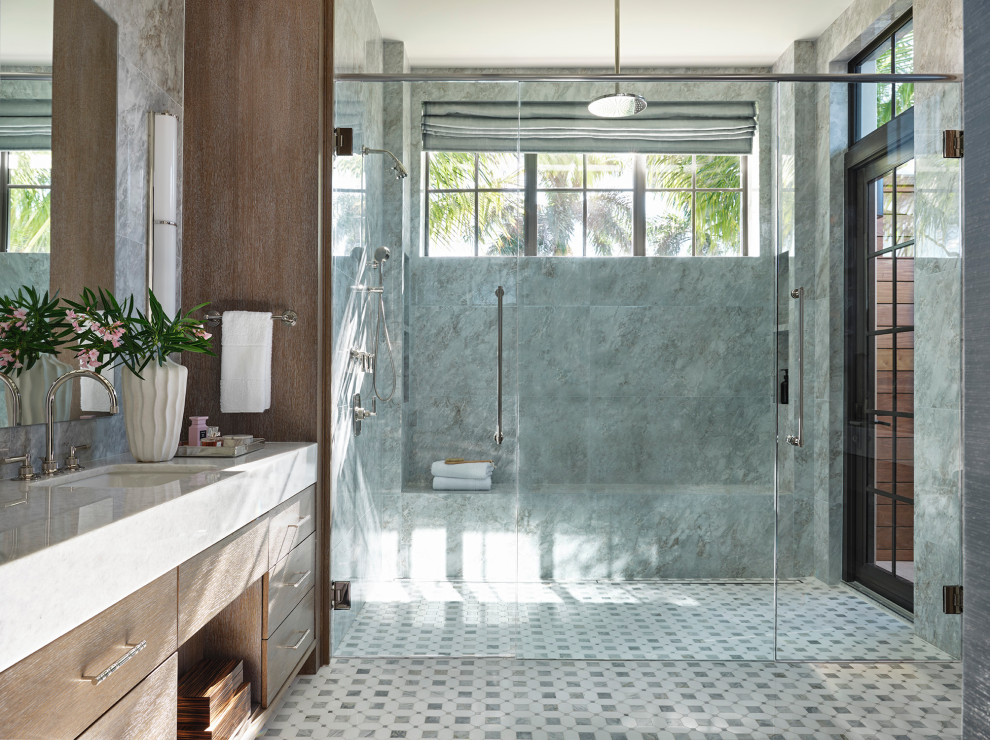 Bathroom - coastal bathroom idea in Miami