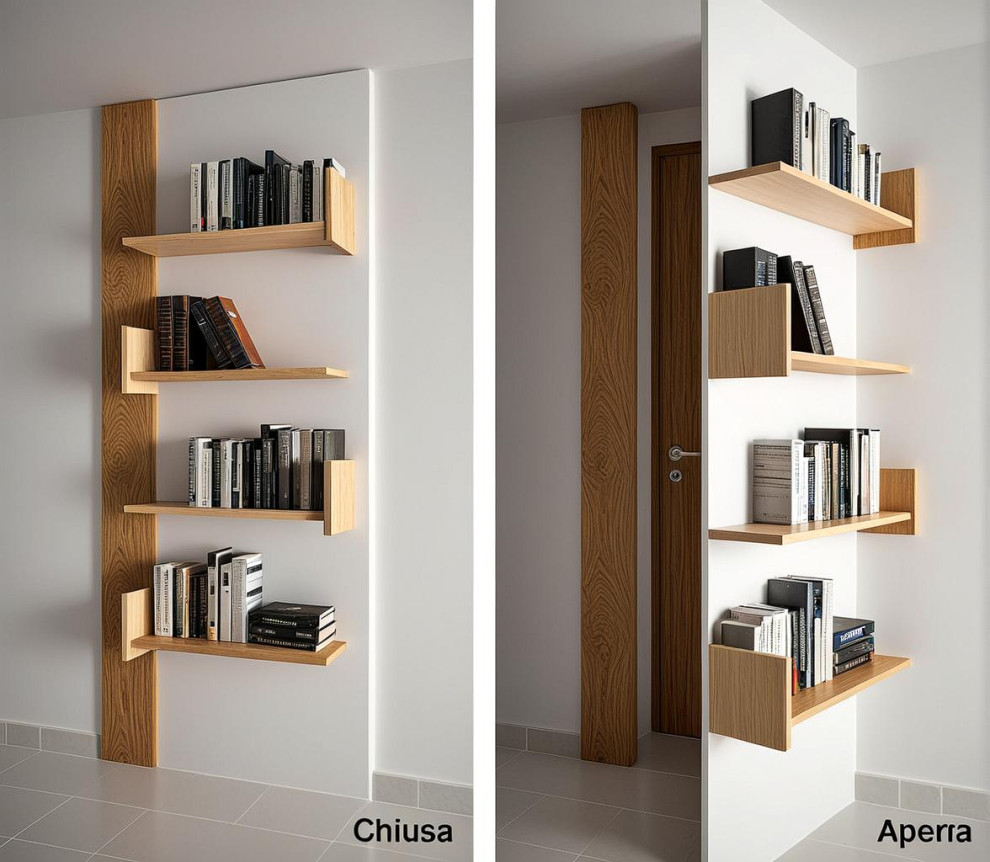 Librerie di design in stile razionalista progettate su misura