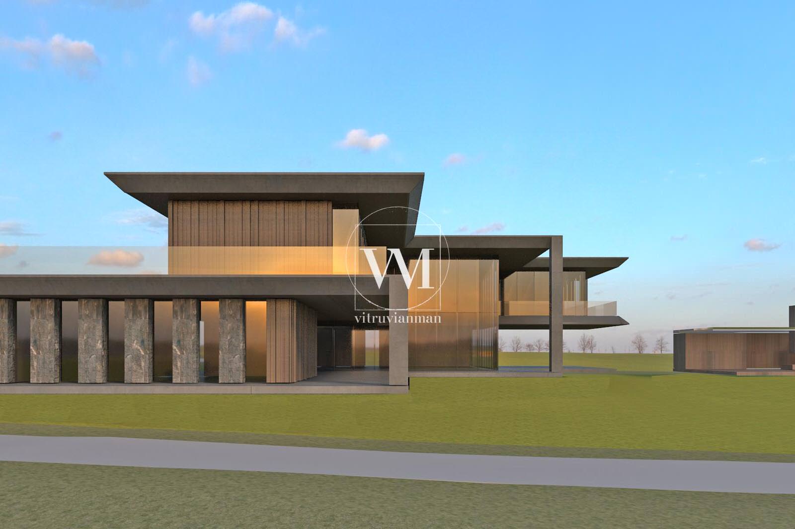 Дом в стиле Райта - Дома прерий - Современная стилистика - 1200м2