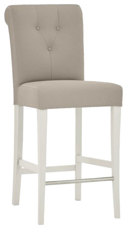 Montreux Soft Grey Painted Bar Stool, Upholstered, Soft ...