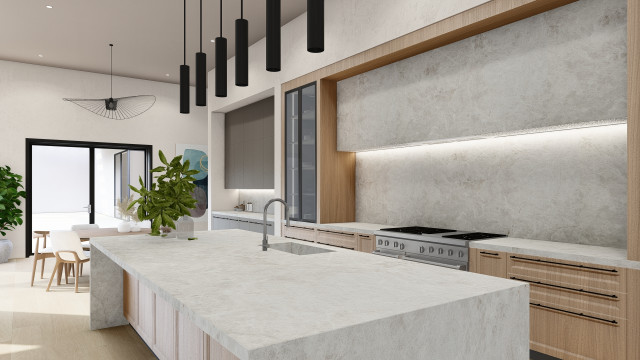 Lincoln transitional kitchen transitional-rendering