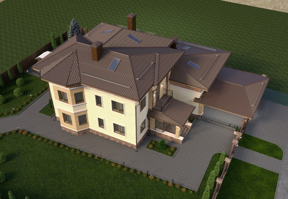 Архитектурная концепция индивидуального жилого дома КП "Новорижский"