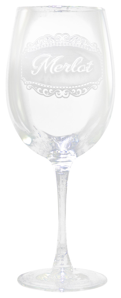 Shiraz Wine Glass, Engraved Wine Glass Set of 2