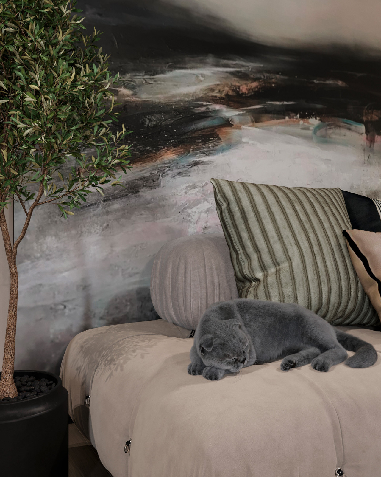 Кухня гостиная в коттедже