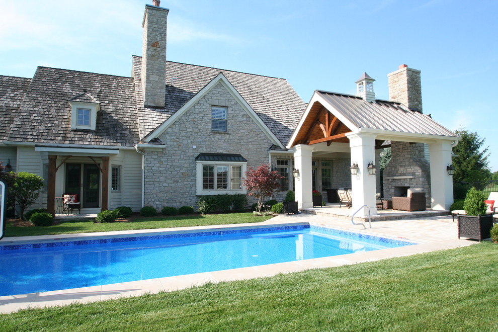 Inspiration for a transitional pool remodel in Indianapolis