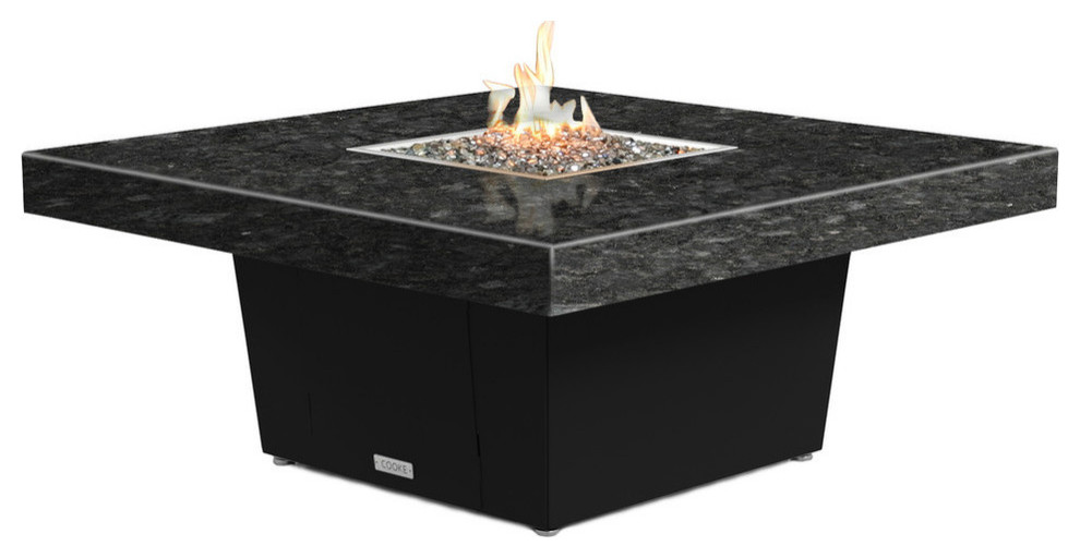 Square Fire Pit Table 48x48, Granite Top Fire Pit
