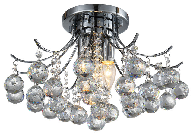 OVE Decors Warsaw Chrome Finish LED Integrated Chandelier ...