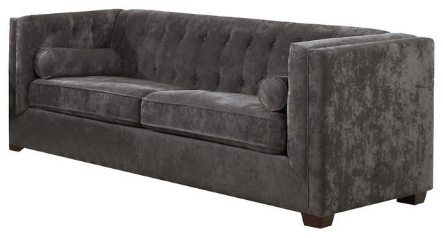 Coaster Alexis Micro Velvet Stationary Sofa Charcoal Sofas By Coaster Alexis Micro Velvet Stationary Sofa Charcoal Sofas By Emma Mason