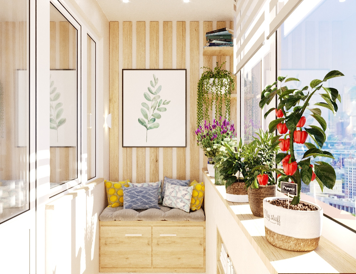 Уютный маленький балкон