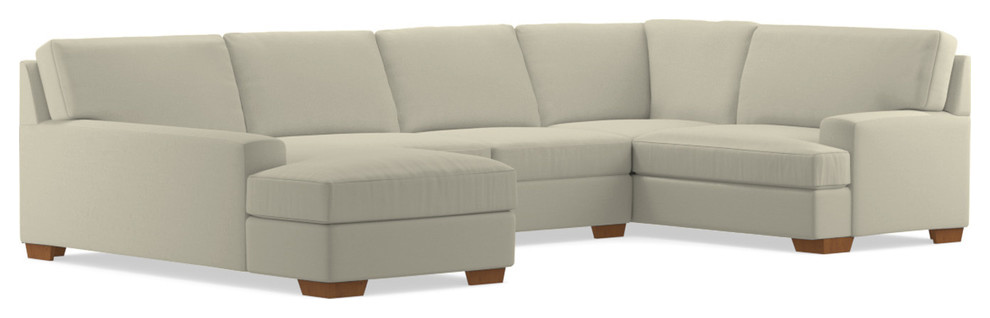 Bradbury 3-Piece Sectional Sofa, Buckwheat, Chaise on Left