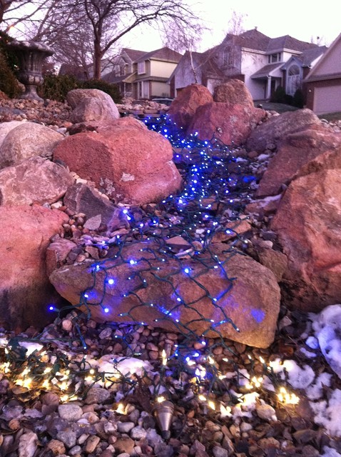 Front Yard Pondless Waterfall - Traditional - Omaha - by Neptune's