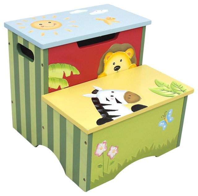 Teamson Kids Sunny Safari Painted Step Stool