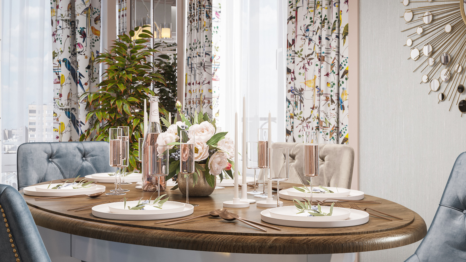 Дизайн проект квартиры "Элегантная роскошь"