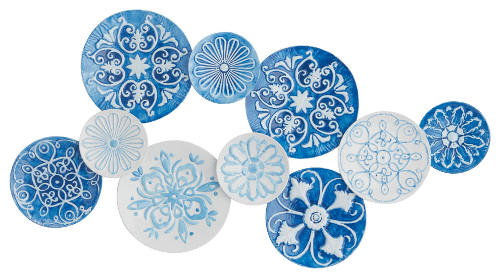 Modern Blue Metal Wall Decor Contemporary Metal Wall Art by