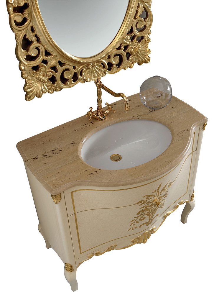 Monaco 36" Gold Bathroom Vanity Set Victorian Bathroom Vanities And