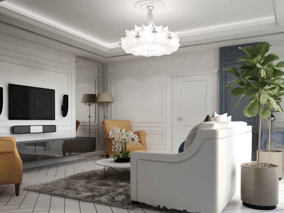 Трехкомнатная квартира в неоклассическом стиле