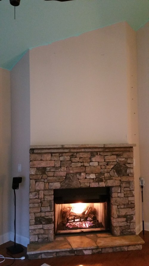 Barn Wood Around Fireplace