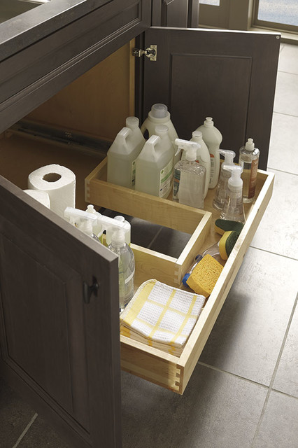 Contemporary Bathroom with Storage Cabinets - Kitchen Craft