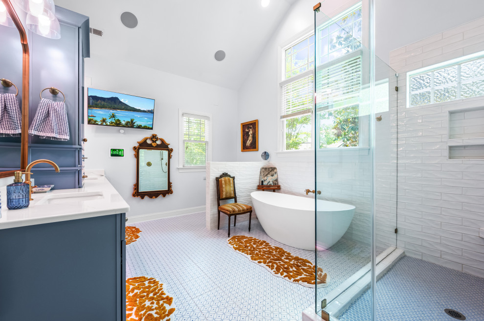 Blue Cary Bathroom