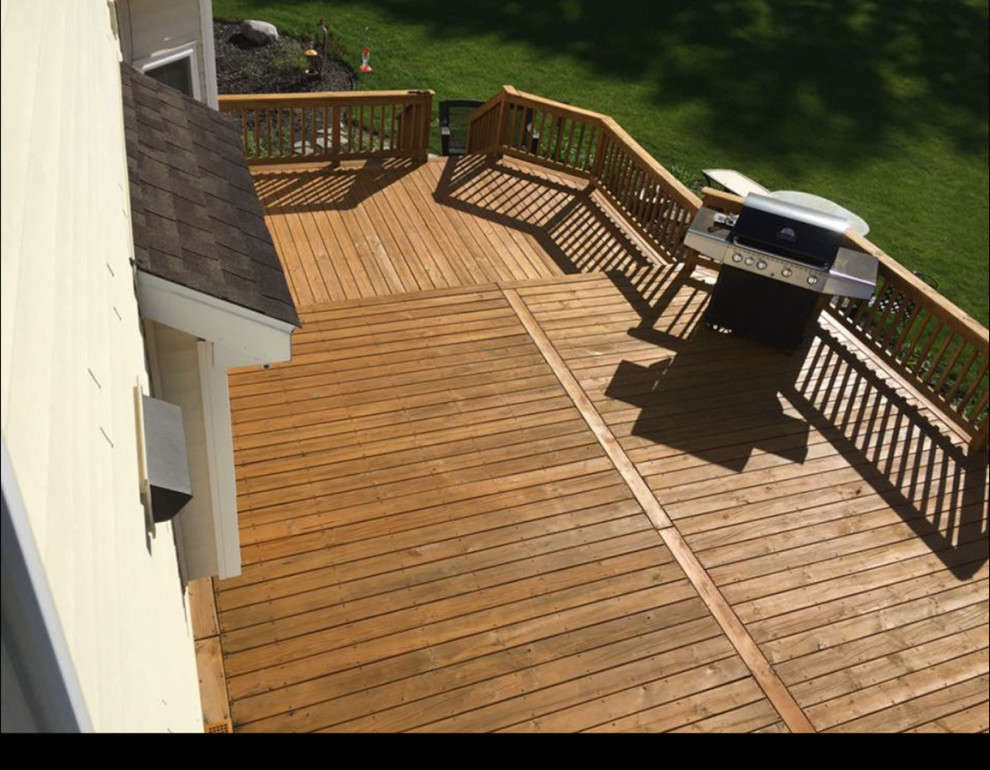 Deck - mid-sized backyard deck idea with no cover