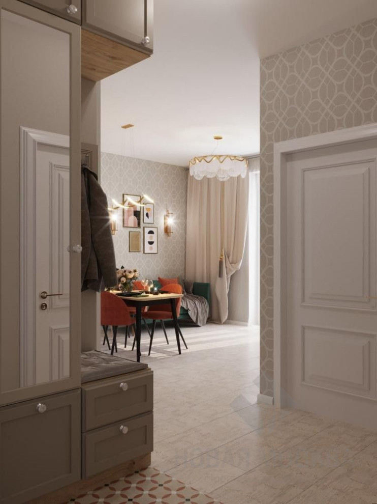 Дизайн-проект однокомнатной квартиры 40 кв.м в ЖК «Поколение»