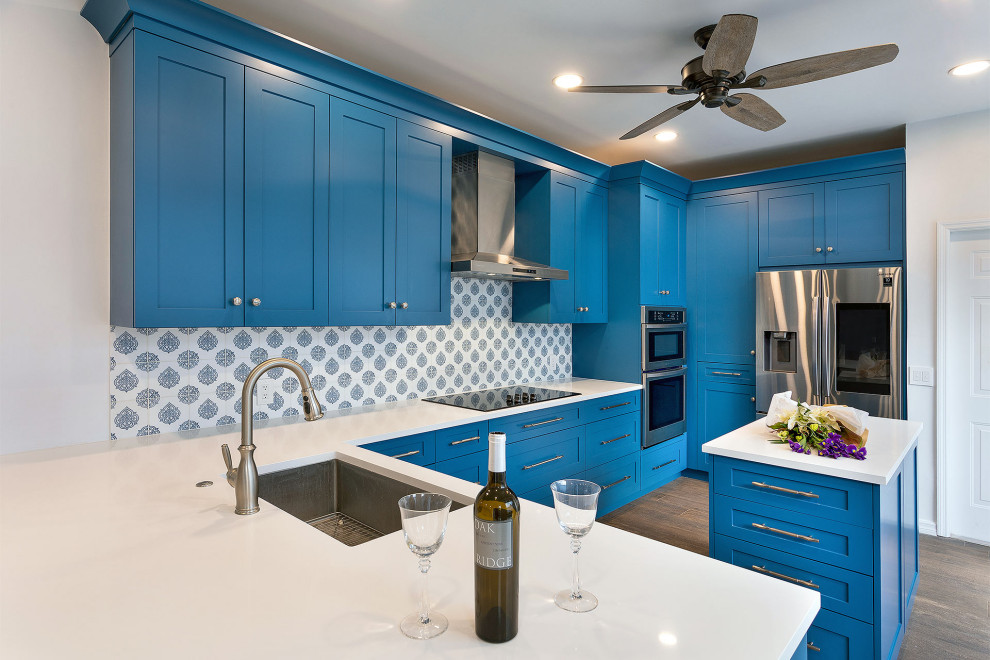 Inspiration for a transitional kitchen remodel in Miami