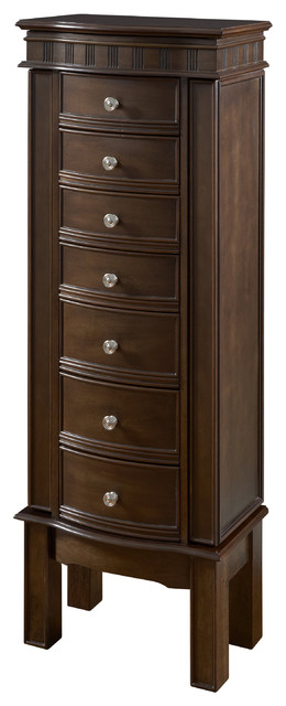Powell Tall Wood English Country Jewelry Armoire