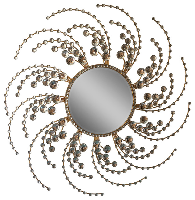 Decorative Starburst Mirror Metal Wall Mirror Contemporary Wall