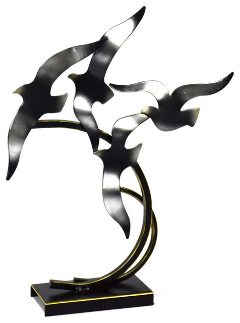 Flying Birds Metal Sculpture