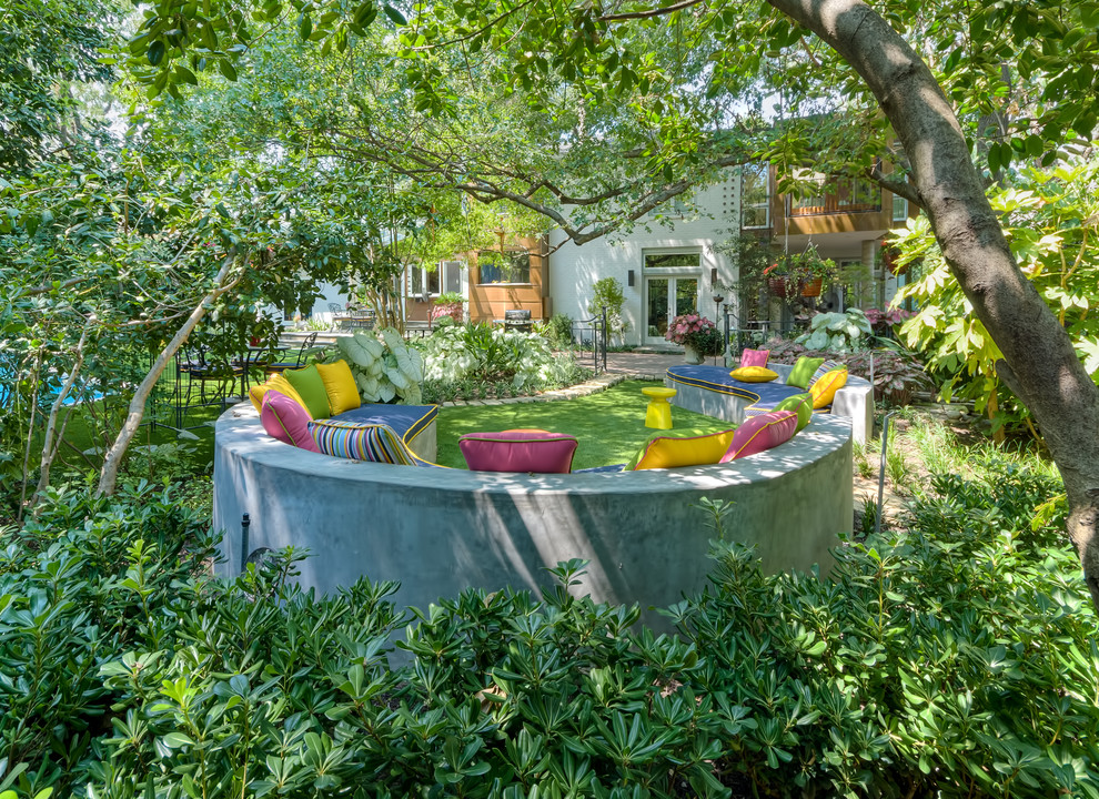This is an example of an eclectic garden in Dallas.