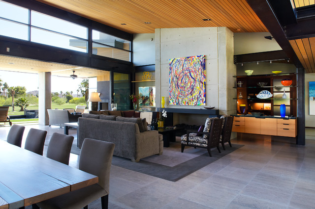 Palm Desert Residence contemporary-vardagsrum