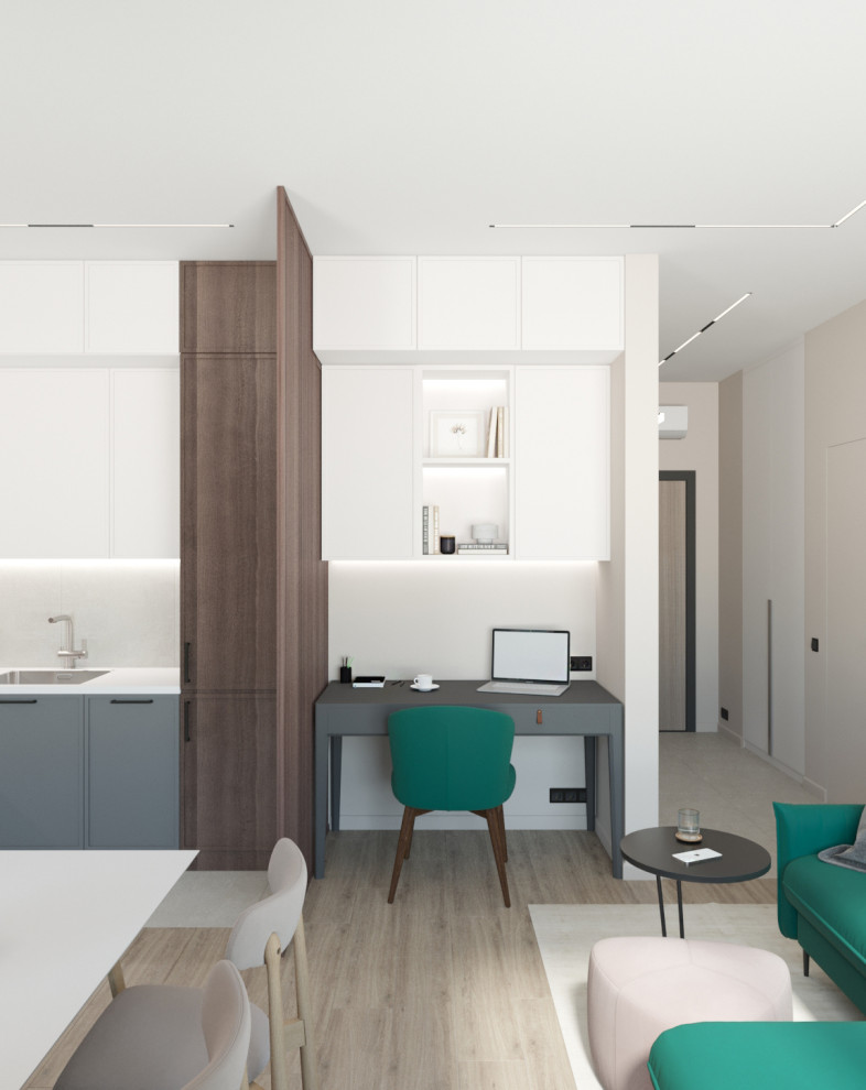 Стильная однушка 47 м² для девушки в ЖК Селигер Сити