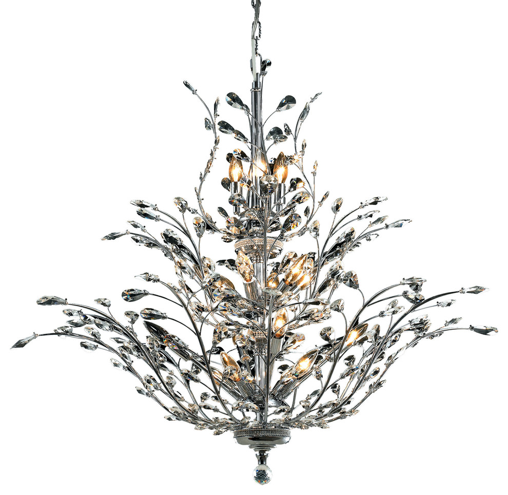 Orchid 18-Light Chrome Chandelier - Traditional - Chandeliers - by ...