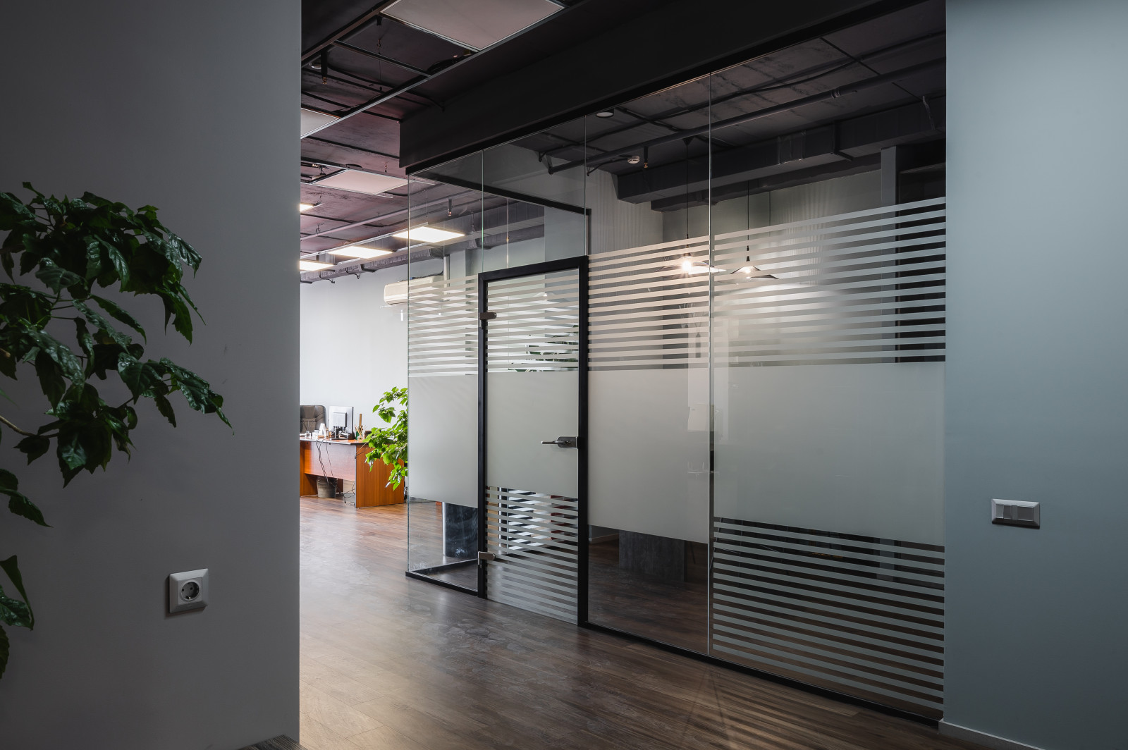 Комплексный проект со стеклянными перегородками