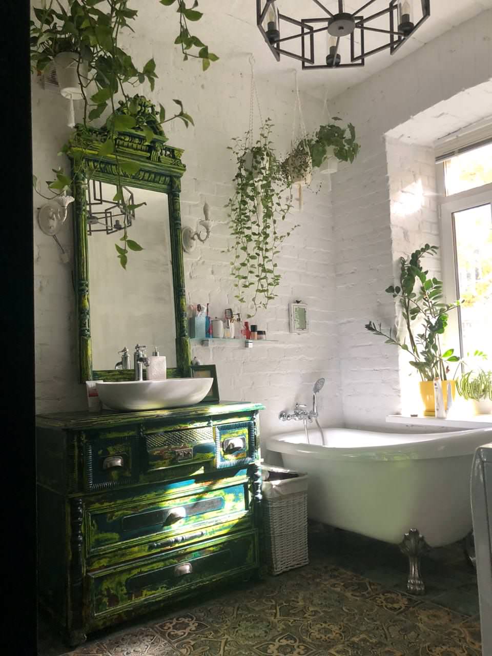 Комод и зеркало Шебби Шик