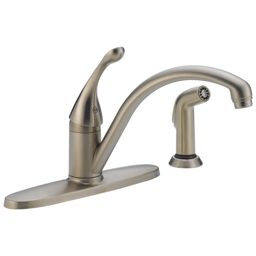 Delta 440Dst Collins Kitchen Faucet With Side Spray and Optional Base