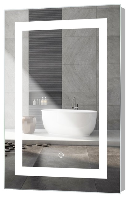 Kent Led Mirror With Touch Sensor Contemporary Bathroom Mirrors Kent Led Mirror With Touch Sensor