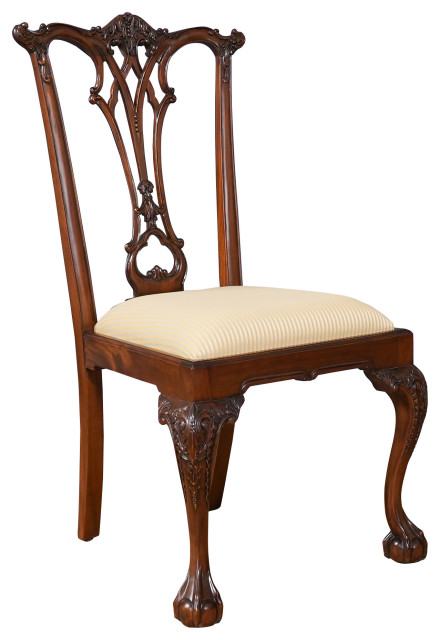 NDRSC041 Gothic Mahogany Chippendale Side Chair