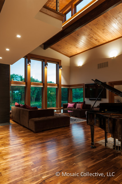 Custom Home Interiors and Exteriors for David K. Warfel Lighting Design minimalistisch-wohnbereich
