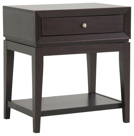 Baxton Studio Morgan Brown Modern Accent Table And Nightstand Transitional Nightstands And Bedside Tables By Hedgeapple