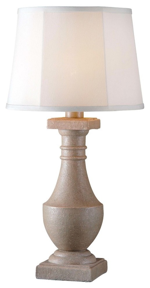 Patio Outdoor Table Lamp, Coquina Finish