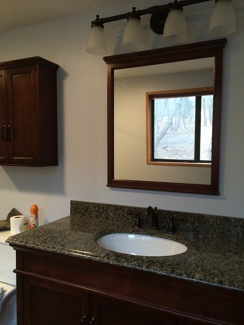 Bathroom with custom tile shower