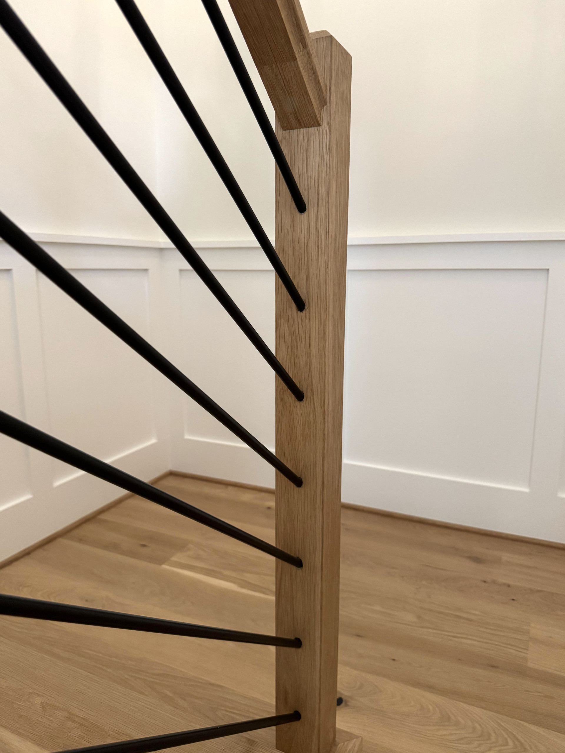 140_Modern White Oak Stair with Horizontal Bar Rail, Falls Church, VA 22043