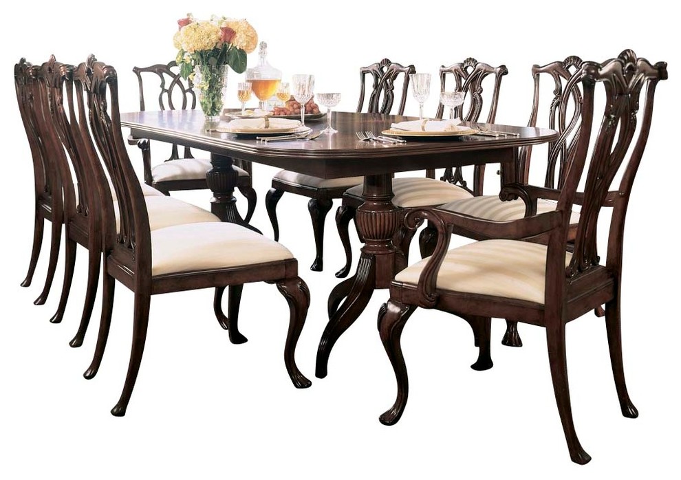 American Drew Cherry Grove 9Piece Dining Room Set, Antique Cherry