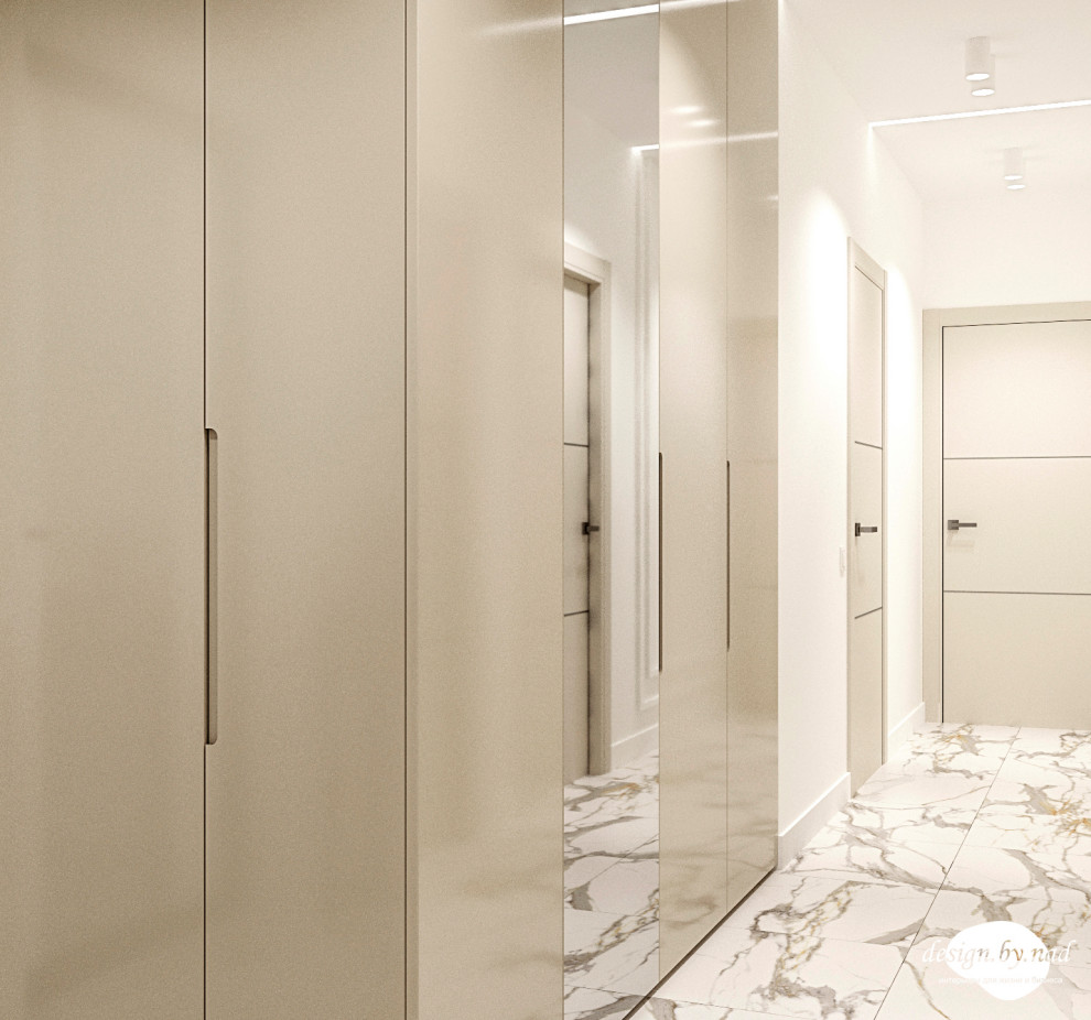 Трехкомнатная квартира в светло-бежевых тонах