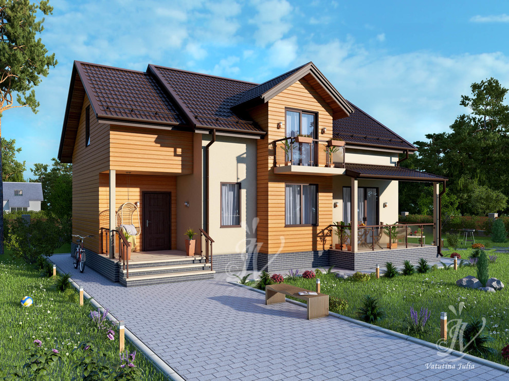 Визуализация дома из профилированного бруса