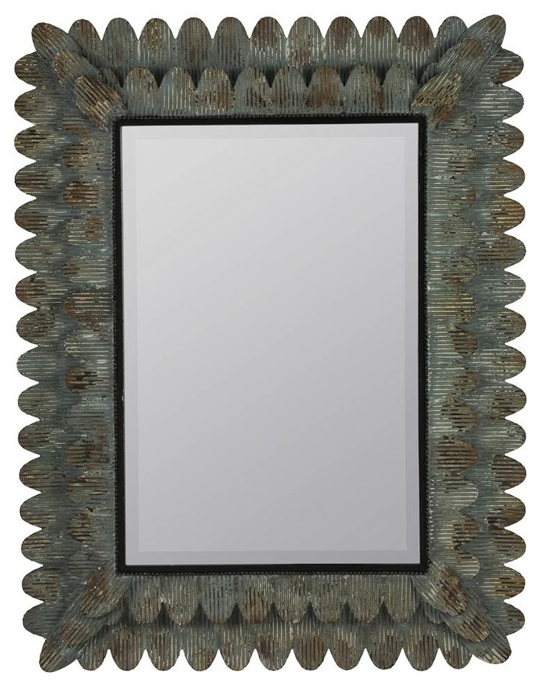 Cooper Classics Chagall Mirror, Aged Brown and Black Metal