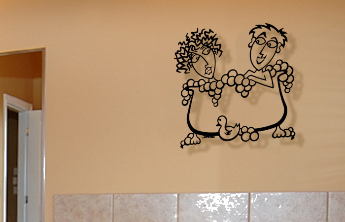 Double Bubble - 3D Metal Wall Sculpture Art - Home Decor - Contemporary